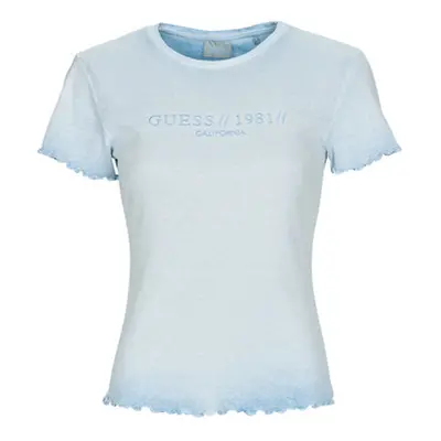 Guess SS CN EDURNE TEE women's T shirt in Blue