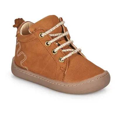 Easy Peasy MY FLEXOO LACET boys's Children's Shoes (High-top Trainers) in Brown