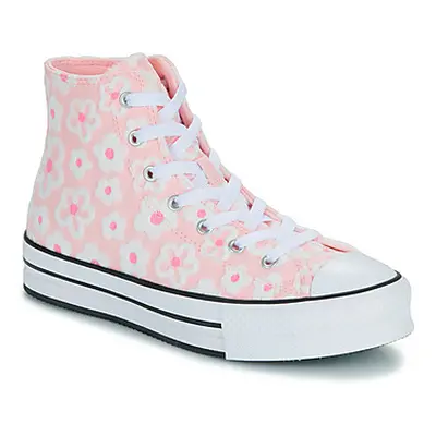 Converse CHUCK TAYLOR ALL STAR EVA LIFT girls's Children's Shoes (High-top Trainers) in Pink