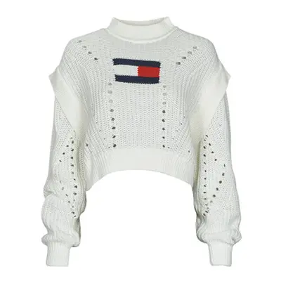 Tommy Jeans TJW OVRSZD FLAG STITCH SWEATER women's Sweater in White