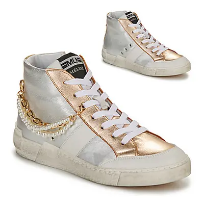 Meline NKC1151-CAT2-P9110 women's Shoes (High-top Trainers) in Silver