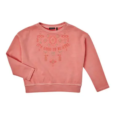 Ikks DOUSSIES girls's Children's Sweatshirt in Orange