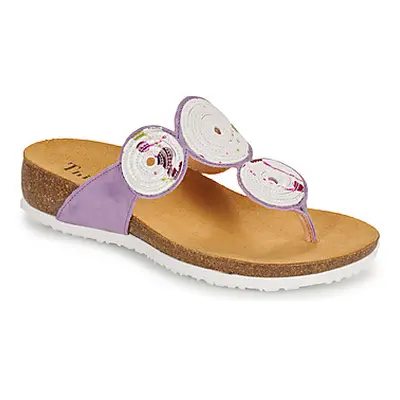 Think JULIA women's Flip flops / Sandals (Shoes) in Purple