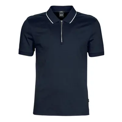 BOSS Polston 32 men's Polo shirt in Marine