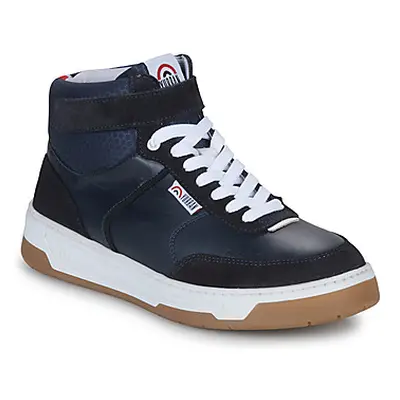 Yurban BROOKLYN men's Shoes (High-top Trainers) in Blue