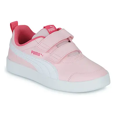 Puma Courtflex v2 V PS girls's Children's Shoes (Trainers) in Pink