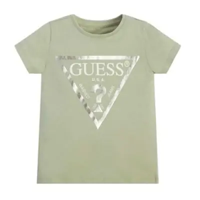 Guess SS T SHIRT CORE girls's Children's T shirt in Green