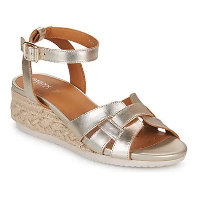 Geox D ISCHIA CORDA women's Sandals in Gold