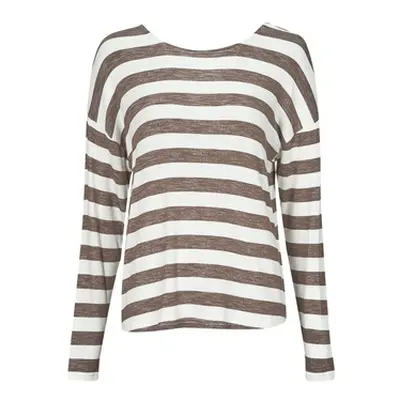 Only ONLLIRA L/S STRING TOP JRS women's Sweater in Beige