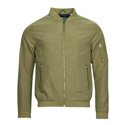 Jack & Jones JJERUSH BOMBER men's Jacket in Green