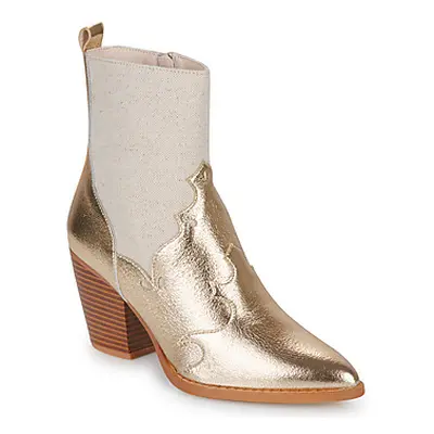 Vanessa Wu KELSEY women's Low Ankle Boots in Gold