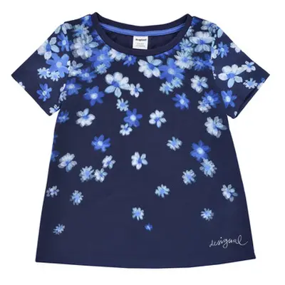 Desigual 21SGTK37-5000 girls's Children's T shirt in Blue