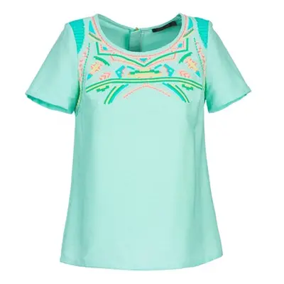 Color Block ADRIANA women's Blouse in Blue