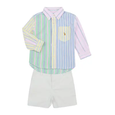 Polo Ralph Lauren LS BD SHRT S-SETS-SHORT SET boys's Sets & Outfits in Multicolour