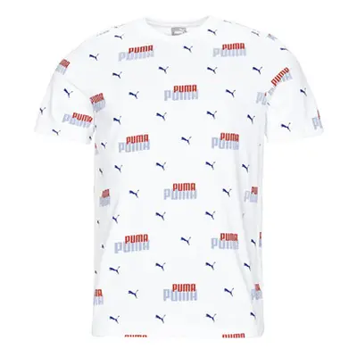 Puma ESS+ LOGO POWER AOP men's T shirt in White