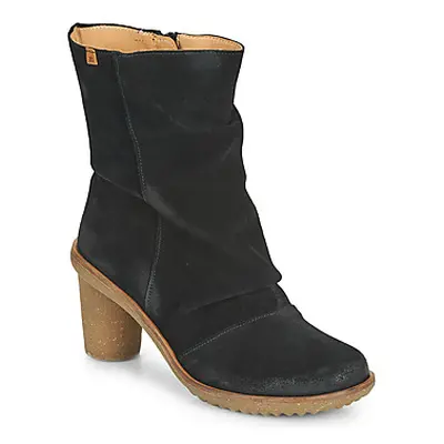 El Naturalista LUX women's Low Ankle Boots in Black