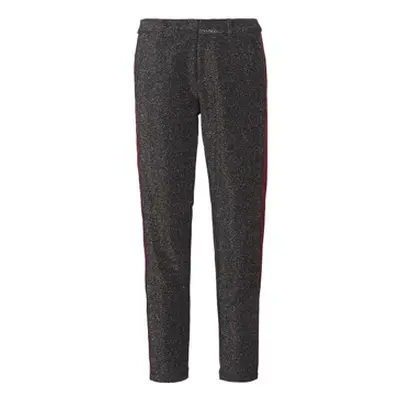 Maison Scotch TAPERED LUREX PANTS WITH VELVET SIDE PANEL women's Trousers in Grey