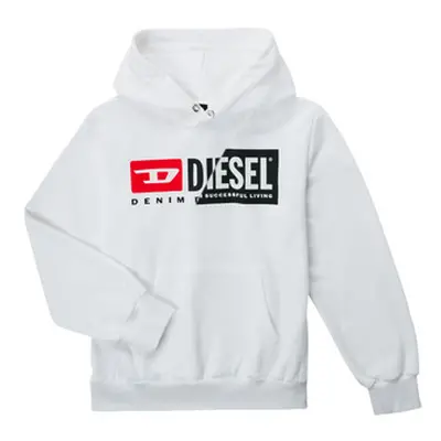 Diesel SGIRKHOODCUTYX OVER boys's Children's sweatshirt in White