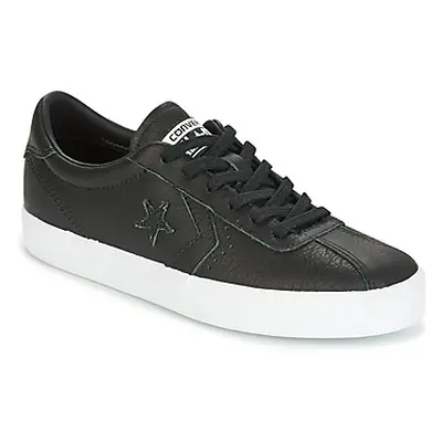 Converse BREAKPOINT FOUNDATIONAL LEATHER OX BLACK/BLACK/WHITE women's Shoes (Trainers) in Black