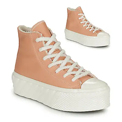 Converse CHUCK TAYLOR ALL STAR LIFT 2X COZY TONES HI women's Shoes (High-top Trainers) in Beige