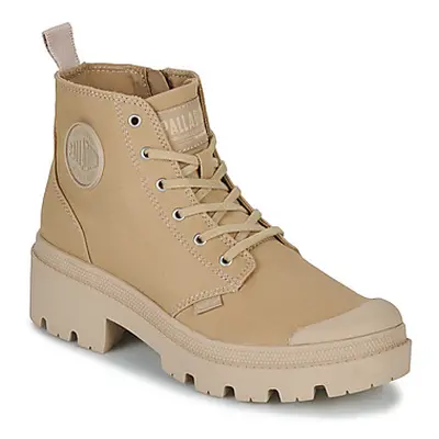 Palladium PALLABASE TWILL women's Shoes (High-top Trainers) in Beige