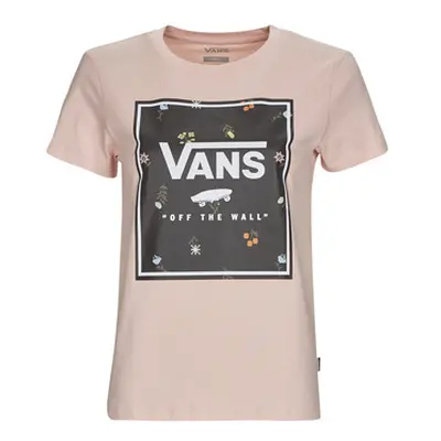 Vans MICRO DITSY BOX FILL women's T shirt in Pink