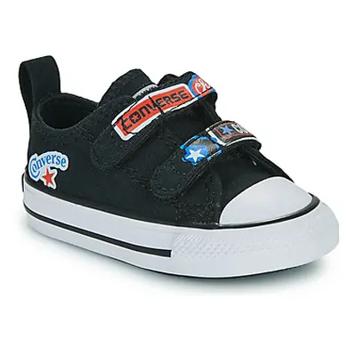 Converse CHUCK TAYLOR ALL STAR EASY ON STICKER STASH boys's Children's Shoes (Trainers) in Black