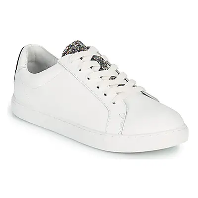 Bons baisers de Paname SIMONE GLITTER TONGUE women's Shoes (Trainers) in White