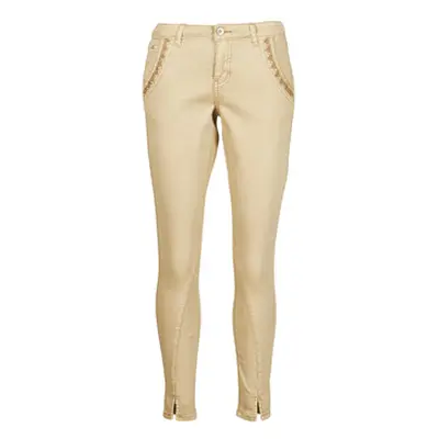 Cream HOLLY TWILL PANT women's Trousers in Beige