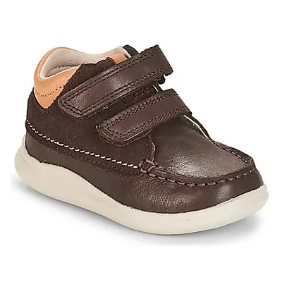 Clarks Cloud Tuktu boys's Children's Shoes (High-top Trainers) in Brown