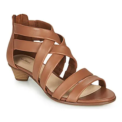 Clarks MENA SILK women's Sandals in Brown