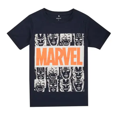 Name it NKMMACKIN MARVEL SS TOP boys's Children's T shirt in Marine