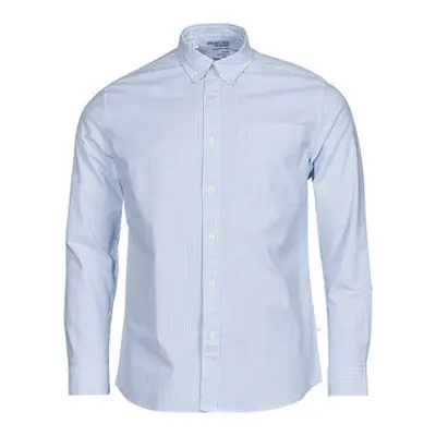 Selected SLHREGRICK men's Long sleeved Shirt in Blue