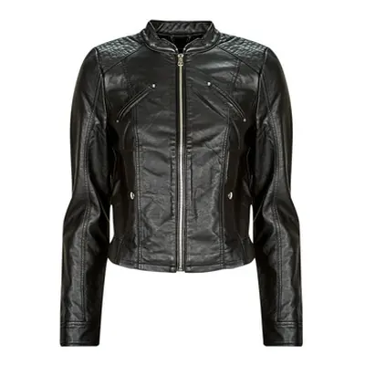 Vero Moda VMFAVODONA COATED JACKET NOOS women's Leather jacket in Black