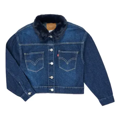 Levis OVERSIZED TRUCKER girls's Children's Denim jacket in Blue