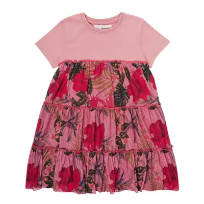 Desigual ZAFIRO girls's Children's dress in Pink