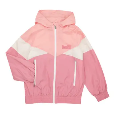 Levis LVG COLOR BLOCKED WINDBREAKER girls's Children's jacket in Pink