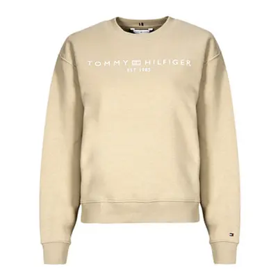 Tommy Hilfiger MDRN REG CORP LOGO C-NK SWTSHRT women's Sweatshirt in Beige