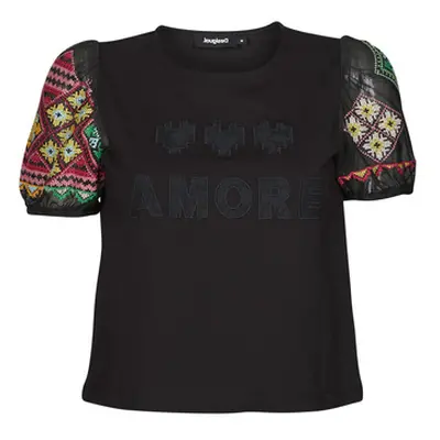 Desigual TS_AMORE XXX women's T shirt in Black