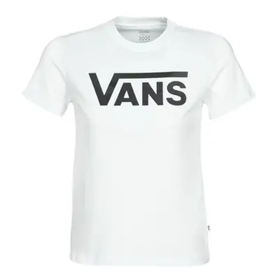 Vans FLYING V CREW TEE women's T shirt in White