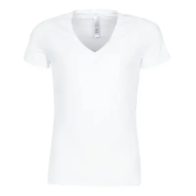 Hom SUP' COTTON TSHIRT COL V PROFOND men's T shirt in White