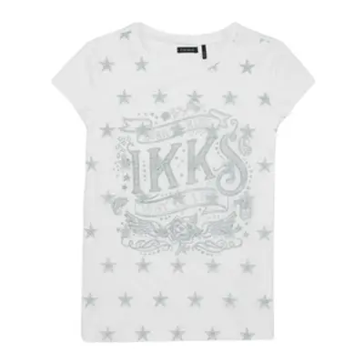 Ikks XW10112 girls's Children's T shirt in White