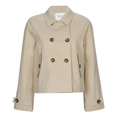 Only ONLAPRIL SHORT TRENCHCOAT CC women's Trench Coat in Beige