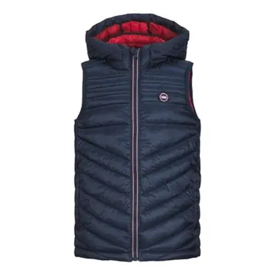 Jack & Jones JJEHERO BODYWARMER HOOD boys's Children's Jacket in Marine