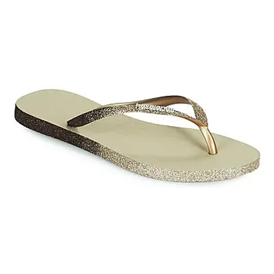 Havaianas SLIM SPARKLE II women's Flip flops / Sandals (Shoes) in Beige