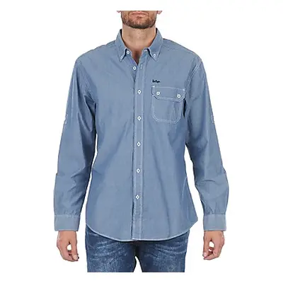 Lee Cooper Greyven men's Long sleeved Shirt in Blue