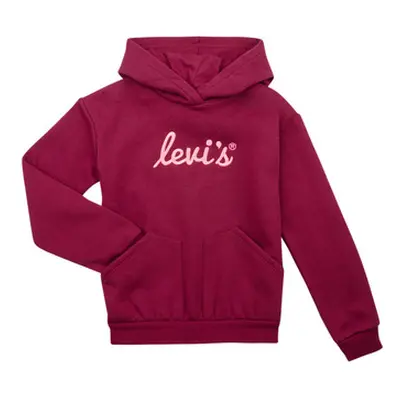 Levis LVG POSTER LOGO HOODIE girls's Children's Sweatshirt in Purple