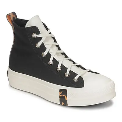 Converse CHUCK TAYLOR ALL STAR LIFT PLATFORM TORTOISE women's Shoes (High-top Trainers) in Black