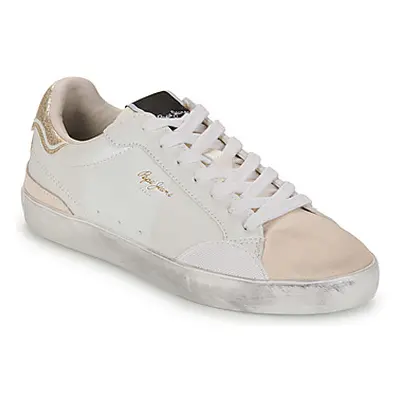 Pepe jeans LANE MOON W women's Shoes (Trainers) in Beige