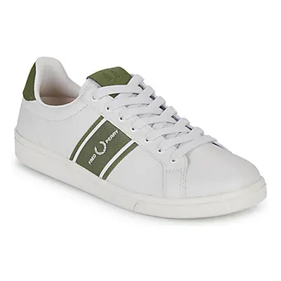 Fred Perry B721 LEA/GRAPHIC BRAND MESH men's Shoes (Trainers) in Beige